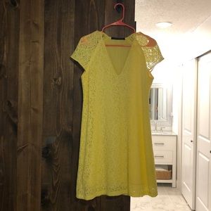 Zara yellow lace dress